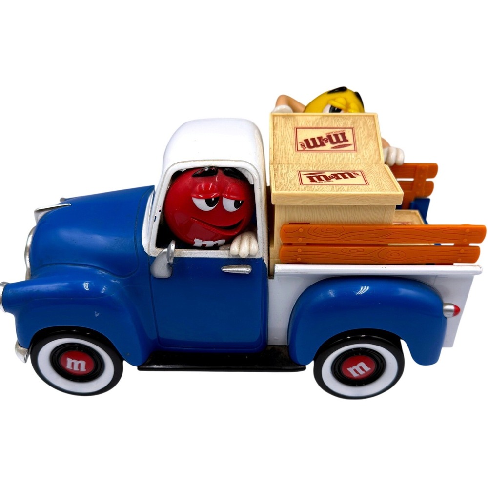 M&M's‎ Vintage Blue Delivery Truck Candy Dispenser Red and Yellow Characters